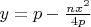 $y=p-\frac{nx^2}{4p}$
