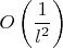 $O\left(\dfrac{1}{l^2}\right)$
