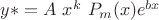 $y* = A\ x^k \ P_m(x)e^{bx}$