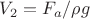$V_2=F_a/\rho g$
