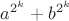 $ a^{2^k}+ b^{2^k}$