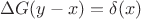 $\Delta G(y-x)=\delta(x)$