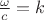 $\frac{\omega}{c}=k$