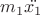 $m_1\ddot{x_1}$
