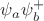$\psi_{a}\psi_{b}^+$