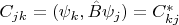 $C_{jk}=(\psi_k, \hat B \psi_j)=C_{kj}^{*}$