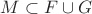 $M\subset F\cup G$