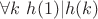 $\forall k \text{  }h(1)|h(k)$