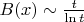$B(x)\sim \frac{t}{\ln t}$
