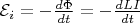 $\mathcal{E}_i=-\frac{d\Phi}{dt}=-\frac{dLI}{dt}$