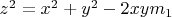$z^2=x^2+y^2-2xym_1$