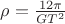$\rho=\frac{12\pi }{GT^2}$