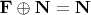 $\mathbf{F}\oplus \mathbf{N} = \mathbf{N}$