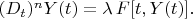 $(D_t)^n Y(t)= \lambda \, F[t,Y(t)].$