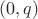 $(0,q)$