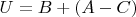 $U=B+(A-C)$