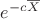 $e^{-c\overline X}$