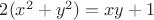 $2(x^2+y^2)=xy+1$