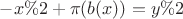 $-x\%2+\pi(b(x))=y\%2$