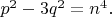 $p^2-3q^2=n^4.$