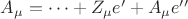 $A_{\mu}=\dots+Z_{\mu}e'+A_{\mu}e''$