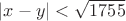 $|x-y|<\sqrt{1755}$