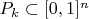 $P_k\subset [0,1]^n$