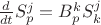 $\frac{d}{dt} S^j_p = B^k_p S^j_k$