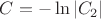 $C=-\ln|C_2|$