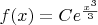 $f(x)=Ce^{\frac{x^3}{3}}$