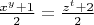 $ \frac{x^y+1}{2} = \frac{z^t+2}{2} $