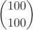 \displaystyle{100\choose{100}}