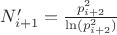 $N'_{i+1}= \tfrac{p_{i+2}^2}{\ln (p_{i+2}^2)}