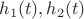 $h_1(t), h_2(t)$
