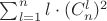 $\sum_{l=1}^{n}\l\cdot({C}_{n}^{l})^2 $