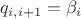$q_{i,i+1}=\beta_i$