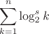$$\sum\limits_{k=1}^{n}\log_{2}^s{k}$$