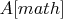$A[math]$