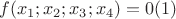 $$f(x_1;x_2;x_3;x_4)=0  (1)$$