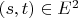 $(s,t)\in E^{2}$