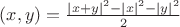 $(x,y) = \frac{|x+y|^2 - |x|^2 - |y|^2}{2}$