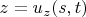 $z=u_z(s,t)$