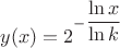 $y(x)=2^{-\dfrac{\ln x}{\ln k}}$