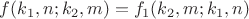 $f(k_1,n;k_2,m)=f_1(k_2,m;k_1,n)$