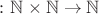$\varhi\colon\mathbb N\times\mathbb N\to\mathbb N$