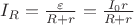 $I_R = \frac{\varepsilon}{R+r} = \frac{I_0 r}{R+r}$