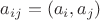 $a_{ij}=(a_i,a_j)$