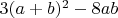 $3(a+b)^2-8ab$