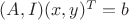 $(A,I)(x,y)^T=b$