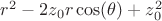 $r^2-2z_0 r \cos(\theta)+z_0^2$